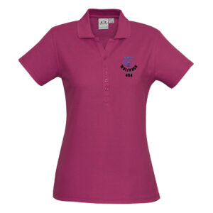 Wolf Pack Ladies Crew Polo Pink Front